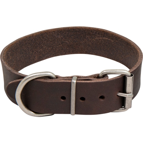 Animal Boulevard Hondenhalsband country leer 40 mm x 57-65 cmZwart