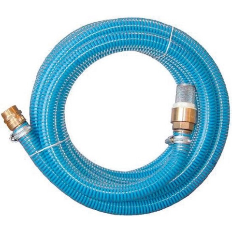 Aanzuigslang-set 1", 7m + RVS zuigkorf + messing aansluiting