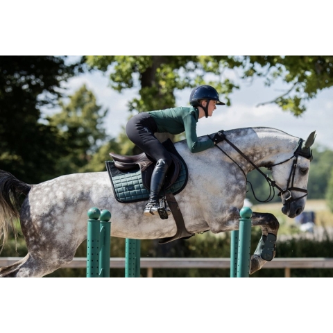 Equestrian Stockholm Saddle Pad Sportive Sycamore Green - Model: Dressage - Maat: Full
