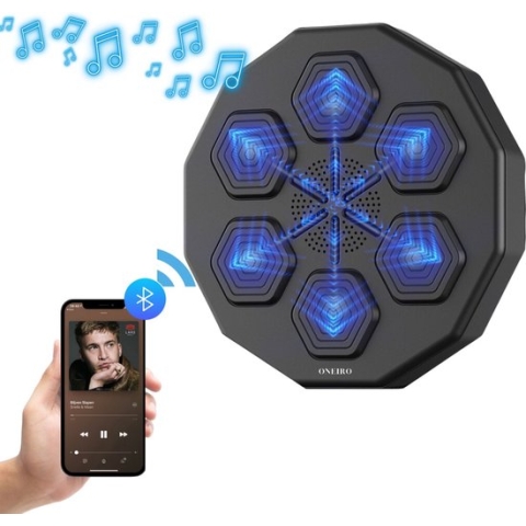 Oneiro’s Luxe BOX® Smart Music Boxing Machine met bluetooth - bokszak - boksbal - Digitale Boksmachine - Intelligente Training - Boksmachine met muziek - fitness - zomer