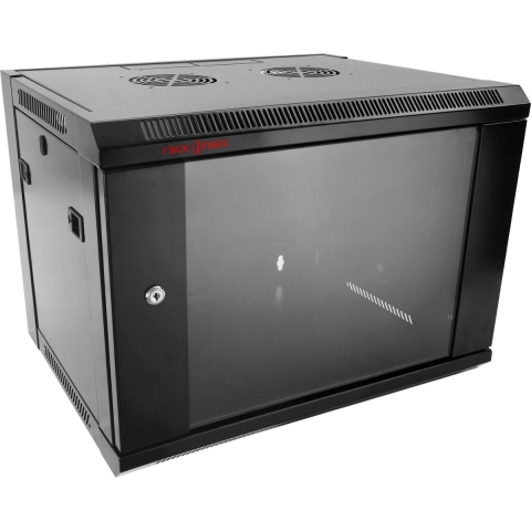 RackMatic - Rackkast muur 19 "9U 570x450x520mm muur SOHORack gedemonteerd DIY zwart van RackMatic