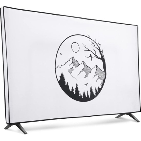 hoes compatibel met 49-50" TV - Beschermhoes voor televisie - Schermafdekking voor TV in zwart/wit - 3x3