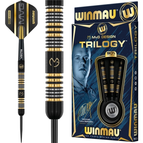 WINMAU - Michael van Gerwen MvG Trilogy: Steeltip Tungsten Dartpijlen Professioneel - 23 gram