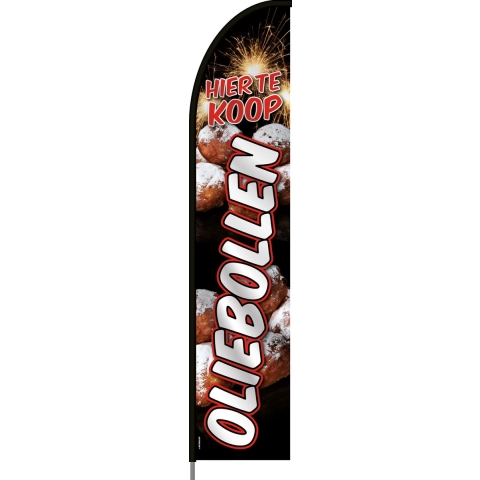 Beachflag - Oliebollen #1 - Vlag + Hengelsysteem + Draagtas - Actievlag.nl