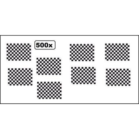 500x Placemats papier geblokt zwart/wit - place mate diner restaurant eten zwart wit placemate formule 1