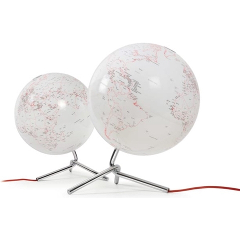 globe Nodo 30cm diameter met verlichting wit / rood NR-0331NONO-GB