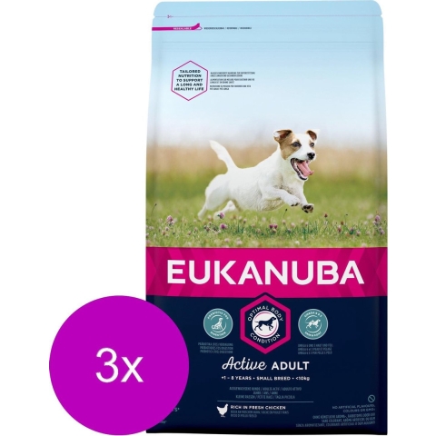 Eukanuba Adult Small Breed Kip - Hondenvoer - 3 x 3 kg