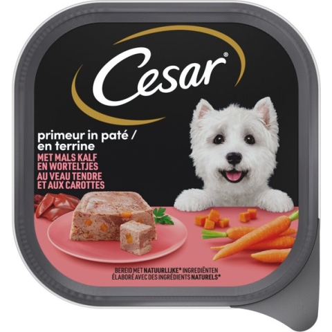 20x Cesar Primeur Kalf - Worteltjes in Paté 300 gr