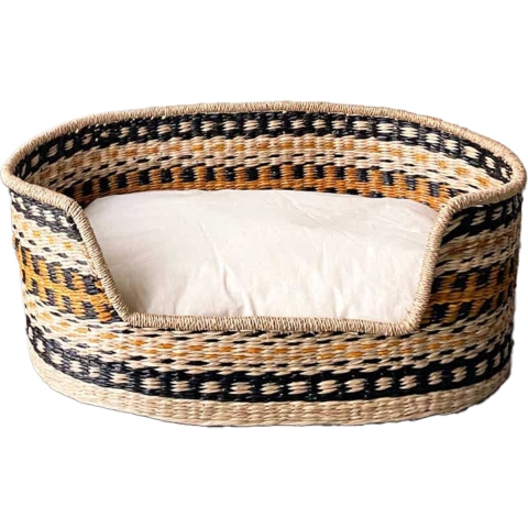 Maurette Hondenmand - 75x45x30 - Hondenbed uit Duurzame Materialen - met Uitneembaar Hondenkussen - Medium - Praag