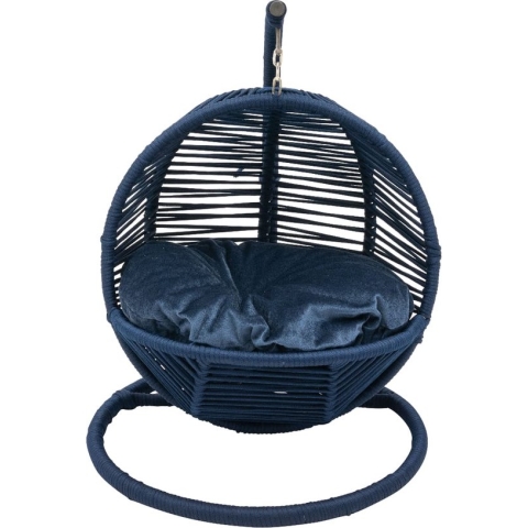 Bella Home Simba - Mini Hangstoel - Kat - Hond - Blauw - Blauwe kussen