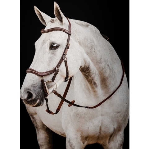 Horseware Micklem 2 Deluxe Competition hoofdstel - maat Cob - dark havana