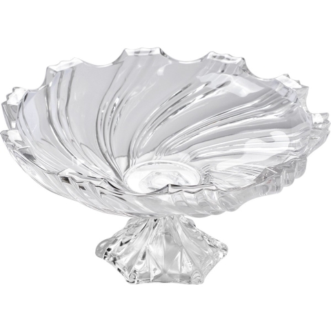 Clayre & Eef Fruitschaal Ø 38x21 cm Transparant Glas Serveerschaal