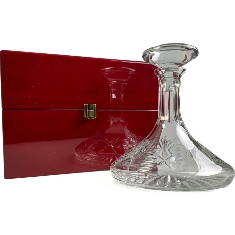 Zeer exclusieve Glencairn Bothwell Scheepskaraf in houten box - Kristal 30% loodkristal - Made in Scotland