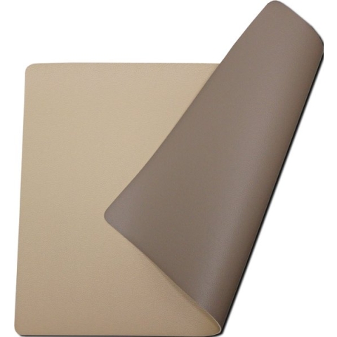 Wicotex-Placemats kunstleer beige - zand Moon dubbelzijdig 12 stuks