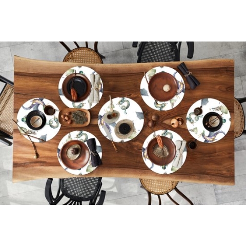 Ronde placemats - Onderlegger - Placemats rond - Jongens - Patronen - Draak - Kasteel - 8 stuks