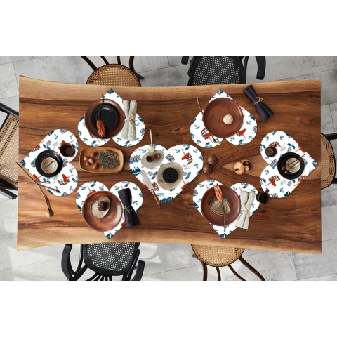 Onderleggers - Placemats - Placemats hartje - Schotland - Patronen - Unicorn - 10 stuks