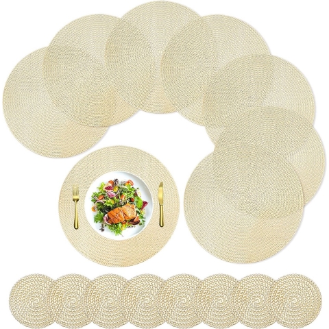 Placemat – Set van placemats – Eetkamer accessoires – Luxe placemats – Tafelen - Hittebestendig - Anti-Slip - Onderlegger – Afneembaar