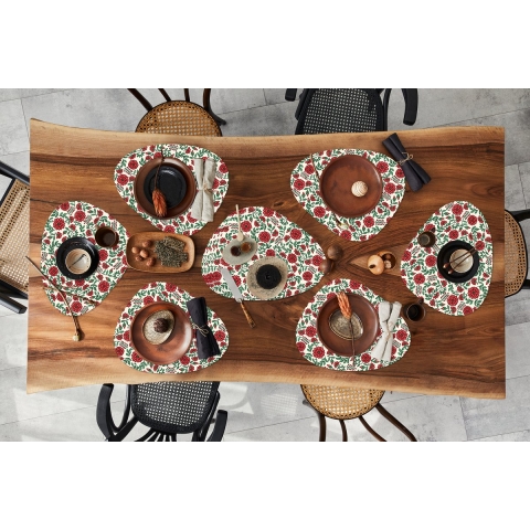 Placemat organisch - Placemats organic - Onderleggers - Bloem - Planten - Boho - Design. - 10 stuks