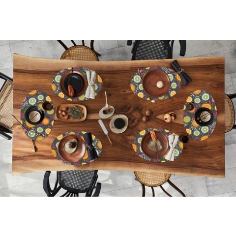 Placemats ovaal - Onderleggers - Ovale placemats - Meisje - Hartjes - Liefde - Patronen - Girl - Roze - Kinderen - Kind - 6 stuks