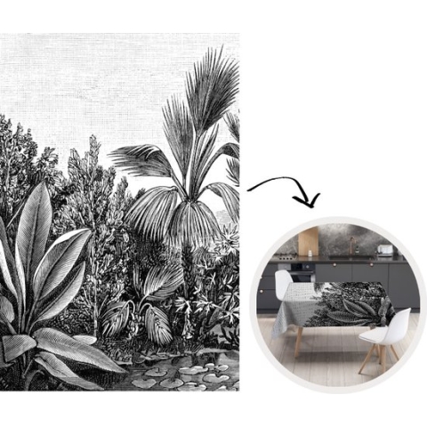 Tafelkleed - Tafellaken - 180x260 cm - Planten - Natuur - Design - Illustratie - Ernst Haeckel - Binnen en Buiten