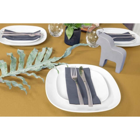 Tafelkleed tafelloper tafellinnen tafeldecoratie tafelkleed (mosterd, tafelkleed - 140 x 240 cm)