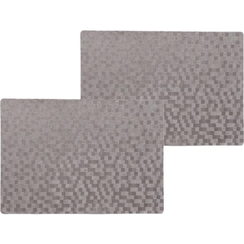 10x stuks stevige luxe Tafel placemats Stones grijs 30 x 43 cm - Met anti slip laag en PU coating toplaag