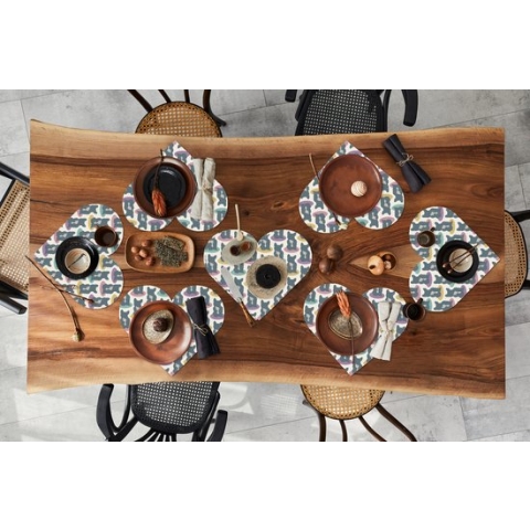 Onderleggers - Placemats - Placemats hartje - Hond - Franse Bulldog - Patronen - Jongens - Meisjes - Kinderen - Kids - 8 stuks