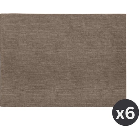 Placemat TRITON, SET/6, 33x45cm, dark taupe