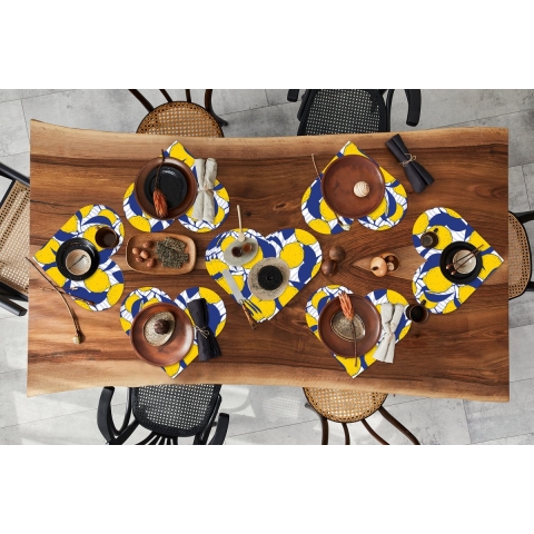 Onderleggers - Placemats - Placemats hartje - Citroen - Zebra - Fruit - Patronen - 10 stuks