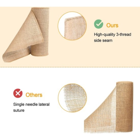 Jute Tafelloper, Jute Lint 10 m x 30 cm, Tafeldecoratie Bruiloft Jute Tafelloper voor Bruiloft Rustiek, Vintage, Grasvelden, Kerst, Nieuwjaar