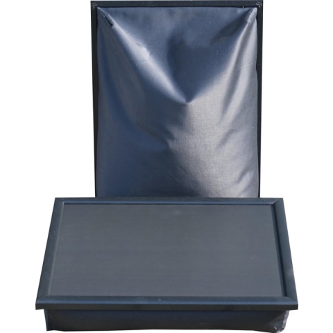 Andrews Laptray, Schoottafel, Schootkussen, Laptoptafel, Dienblad met kussen Effen Zwart