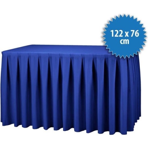 Combiskirting Boxpleat 250% - 122x76cm - Blauw