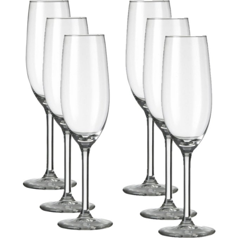 Set van 12x stuks champagneglazen transparant 210 ml Esprit - 21 cl - Champagne flute glazen