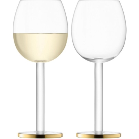 L.S.A. - Luca Wijnglas 320 ml Set van 2 Stuks - Goud