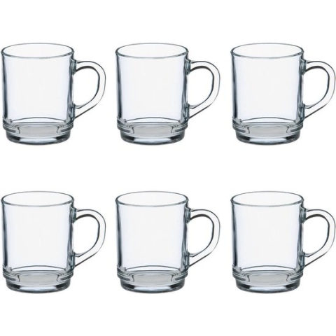 24x Theeglazen/koffieglazen transparant glas met inhoud 260 ml