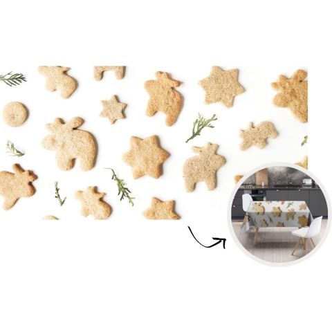 Kerst Tafelkleed - Kerstmis Decoratie - Tafellaken - Winter - Kerst - Koek - 260x130 cm - Kerstmis Versiering