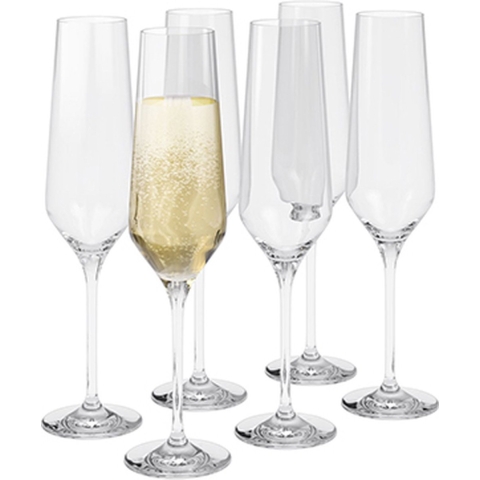 Glazen voor Champagne, 0.26 L, Set van 6 - Eva Trio | Legio Nova
