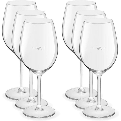 12x Luxe wijnglazen voor witte wijn 320 ml Esprit - 32 cl - Witte wijn glazen met maatstreep - Wijn drinken - Wijnglazen van glas