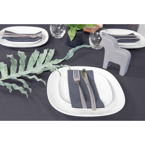 Tafelkleed tafelloper tafellinnen tafeldecoratie tafelkleed (grafiet, tafelkleed - 120 x 220 cm)