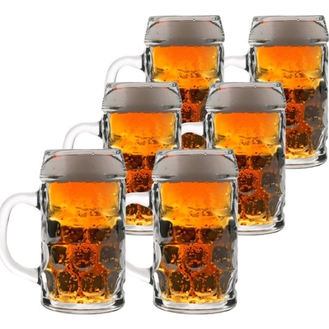Oktoberfest Bierpullen 1 liter 6 stuks