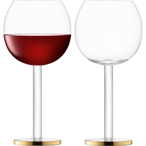 L.S.A. - Luca Wijnglas 320 ml Set van 2 Stuks - Goud
