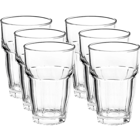 24x Longdrinkglazen 370 ml - 37 cl - Longdrink glazen - Water/sap/koffie/thee glazen - Longdrink glazen van glas