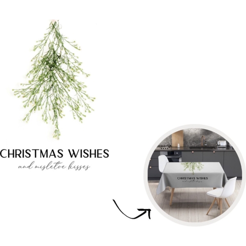 Kerst Tafelkleed - Kerstmis Decoratie - Tafellaken - Kerst - Kerstboom - Quote - 200x130 cm - Kerstmis Versiering