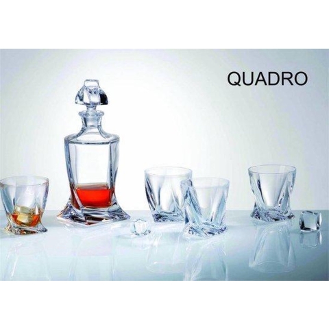 Crystalite Quadro whiskeyglazen - kristal - 7 delig