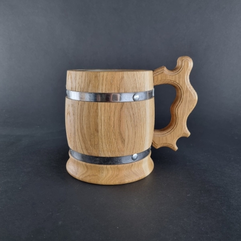 Bierpullen van hout 0,6 liter, Beieren  - 4 stuks