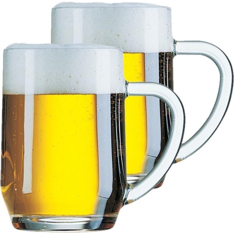 Set van 12x stuks glazen bierpullen 560 ml - Glazen - Bierglazen/bierpullen