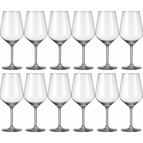 18x Luxe wijnglazen voor witte wijn 530 ml Carre - 53 cl - Witte wijn glazen - Wijn drinken - Wijnglazen van glas
