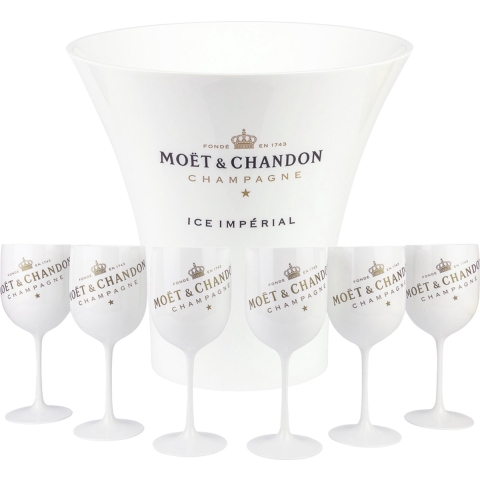 Moët & Chandon XL ice imperial Ice Bucket inclusief 6 glazen