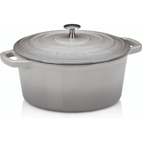 Braadpan, Gietijzer, Rond, Grijs, 26 cm - Kela | Calido