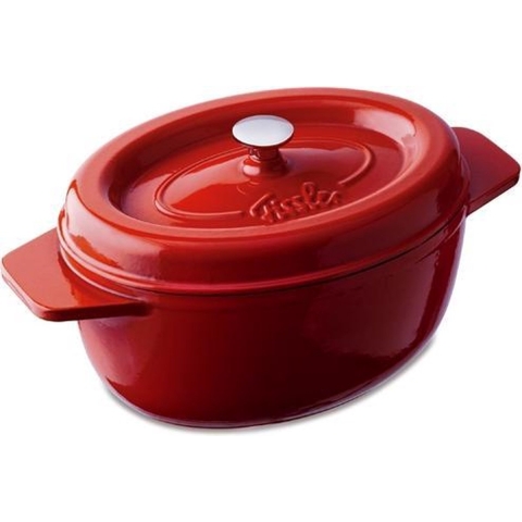 Fissler Arcana braadpan rood ovaal - 34 cm - 7,2ltr.